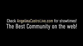 Cuban Angelina Castro strips and plays with her wet pussy! It isn't enough, though, so she gives you a blowjob until you cum over her big tits! Full Video & Angelina Live @ AngelinaCastroLive.com!