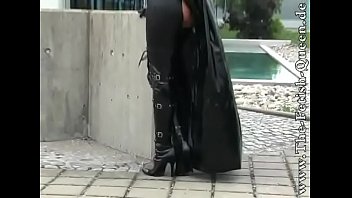 Sexy German girl dominatrix in leather