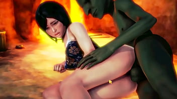 Pretty latina woman hentai in sex with goblins in sexy hot game