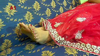 Feet moving around in sari