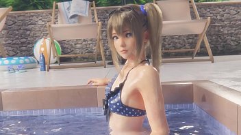 3d hentai girl expose her pussy in pool