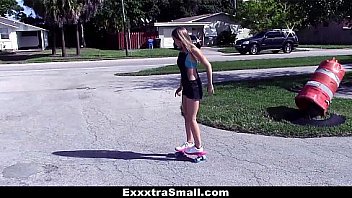Exxxtra Small - Petite Skater Girl (Kaylee Jewel) Carried and Fucked By A Giant Guy