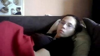 Caught my young aunt masturbating in couch. Hidden cam