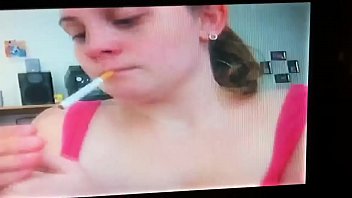 Teen Becki smoking and blowing