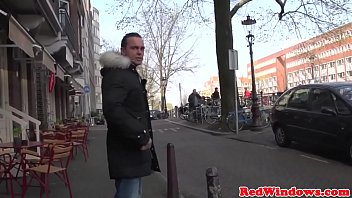 Blonde amsterdam hooker rides tourist cock