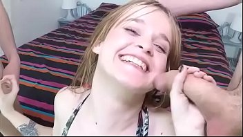 Sweet teen Katia gets completely WRECKED and DPed by two dicks