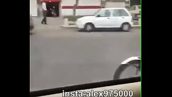 Iranian motorcyclist shows his dick