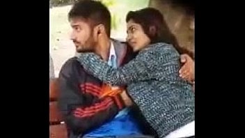 Couple caught in park