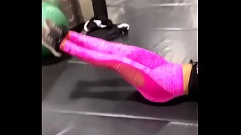 Andrea working out with camel toe