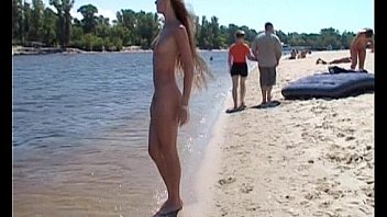 Teen nudists take off their clothes and play nude