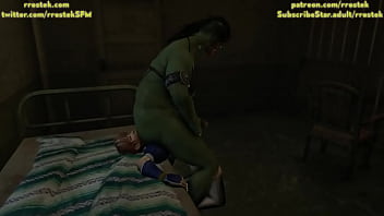 Futa Orc and Kasumi from DOA5 3D Video