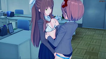 DDLC Sayori and Monika have lesbian sex.
