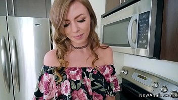 Hot brunette sucked and anal fucked clients big cock pov