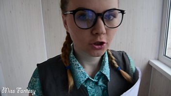 Young teacher sucks student after class