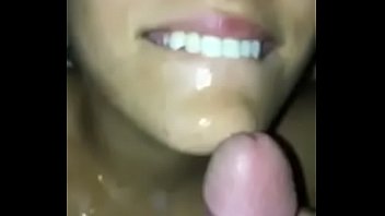 Lydia sucks the cum out of this dick