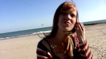 From the beach to home, the sexy redhead knows how to fuck eager, cum-filled cock