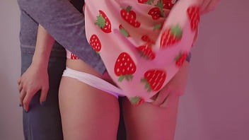 Milf W/ Muscular Butt IN Strawberry Skirt Rides Cock until she cums