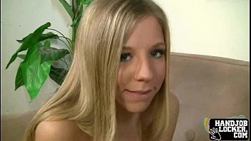 Blonde amateur handjob