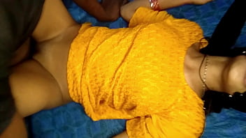 fucking cuckold husband hot slim wife tight pussy while he watching and shoot video first Indian threesome Sex