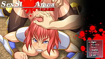 Pretty red haired female warrior having sex with a ogre man in Sex sl arena hentai ryona action gameplay video