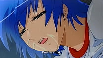 Two Hentai Girls With Red and Blue Hair Fuck In