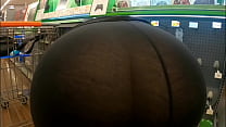 Big Booty Wedgie Sheer Tights Out Wal-Mart Shopping